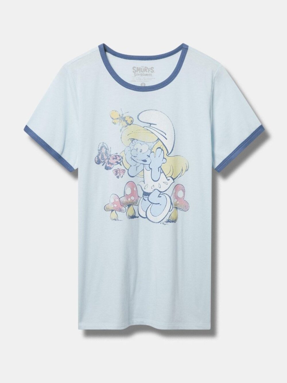 The Smurfs Classic Fit Cotton Ringer Tee Size 6X (30/32)